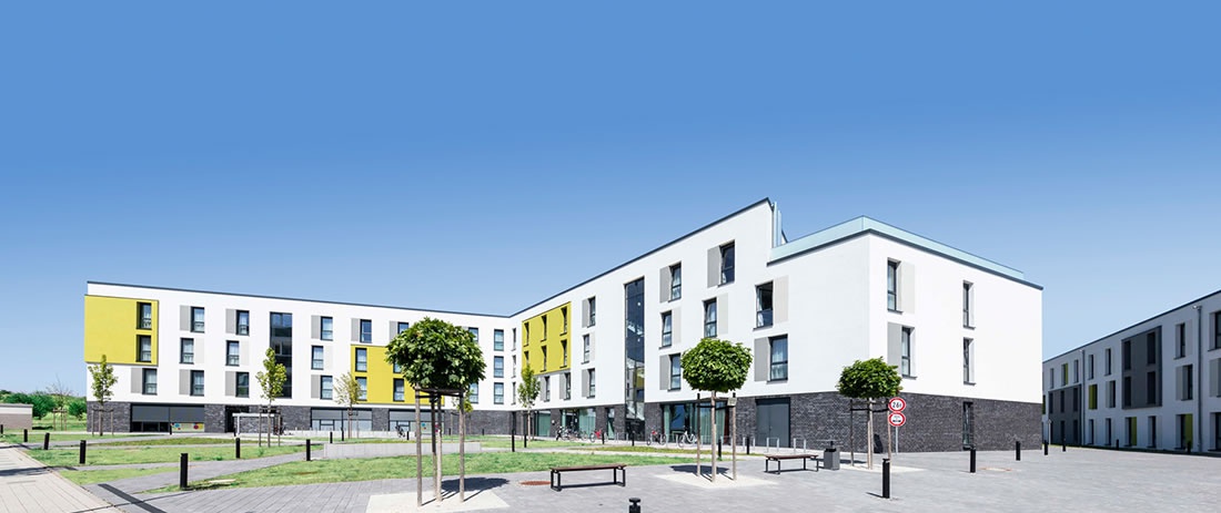 Neubau einer Studierendenwohnanlage + Gewerbeeinrichtung für soziale Zwecke